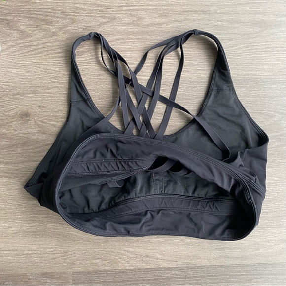 Lululemon Black Cross-Back Long-Line Unpadded Bra - Picture 6 of 6